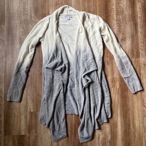 Barefoot Dreams Bamboo Chic Lite Ombre Gray Open Drapey Sweater‎ Size S/M